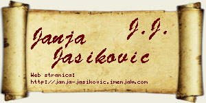 Janja Jasiković vizit kartica